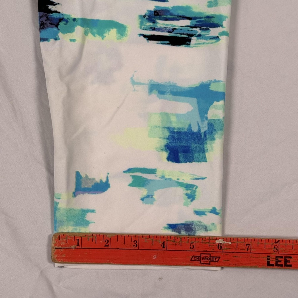 Calvin Klein Performance XL Cropped Legging Blue Abstract Print Ankle Activewear - Picture 11 of 11